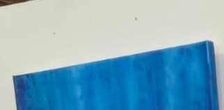 Obra en tonos azules participante en PONARTE