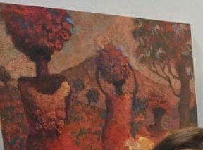 Obra en tonos rojos participante en PONARTE