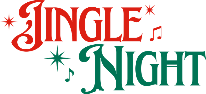 Logotipo de Jingle Night en rojo y verde